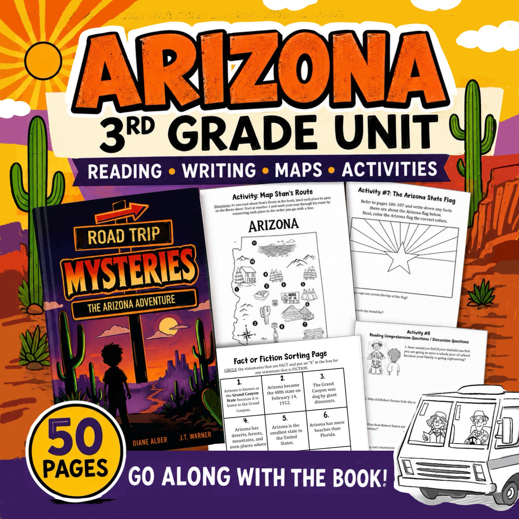 Arizona 3rd Grade Unit | Road Trip Mysteries: The Arizona Adventure Companion Activities