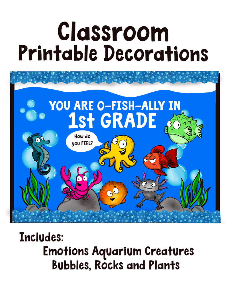 Emotions Aquarium PRINTABLE Classroom  Decorations