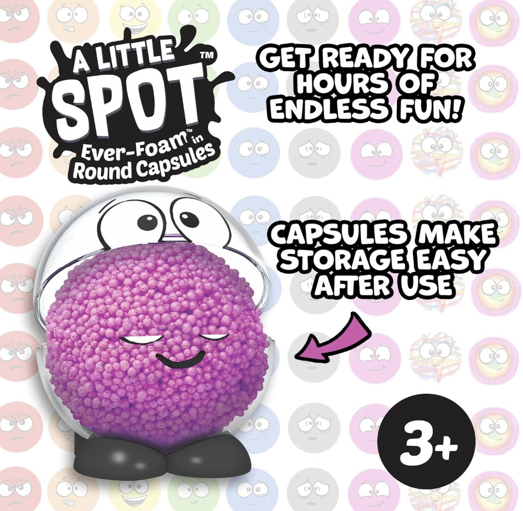 A Little Spot Ever Foam Slime Balls Capsules Pack, 4 Unique (Random Pack) Social Emotional Learning Slime Foam Balls for Kids,