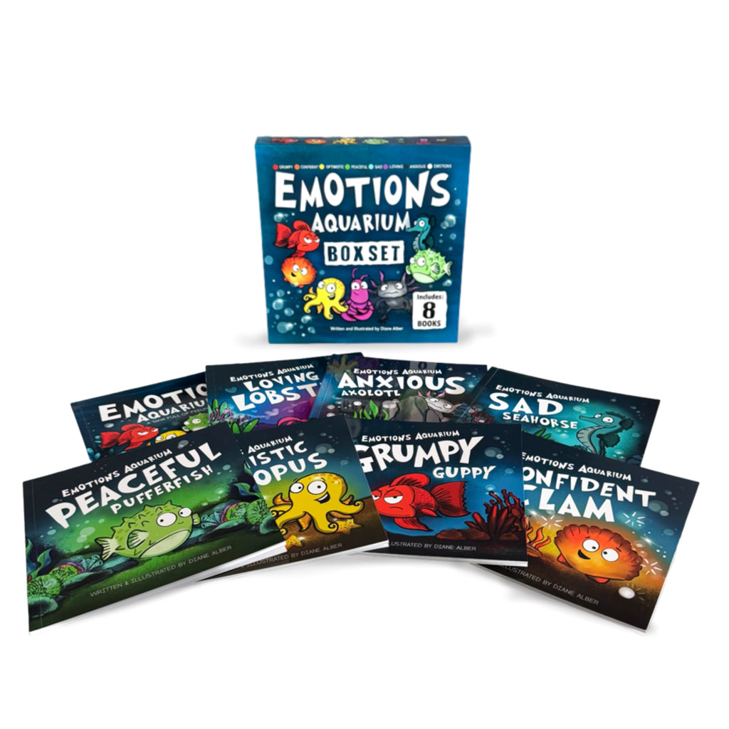 Emotions Aquarium 8 Book Box Set (Books 1-8: Axolotl, Guppy, Clam, Octopus, Lobster, Pufferfish, Seahorse, & Aquarium Crew)