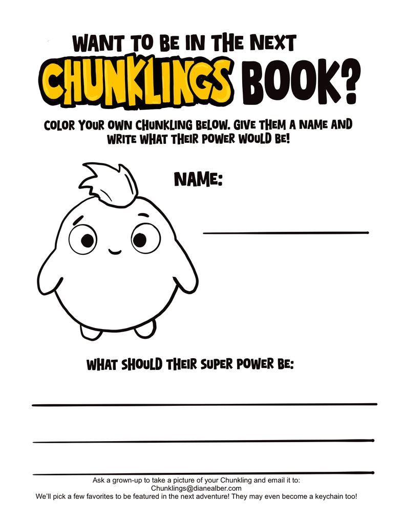 Chunklings Create Your Own Hero Printable