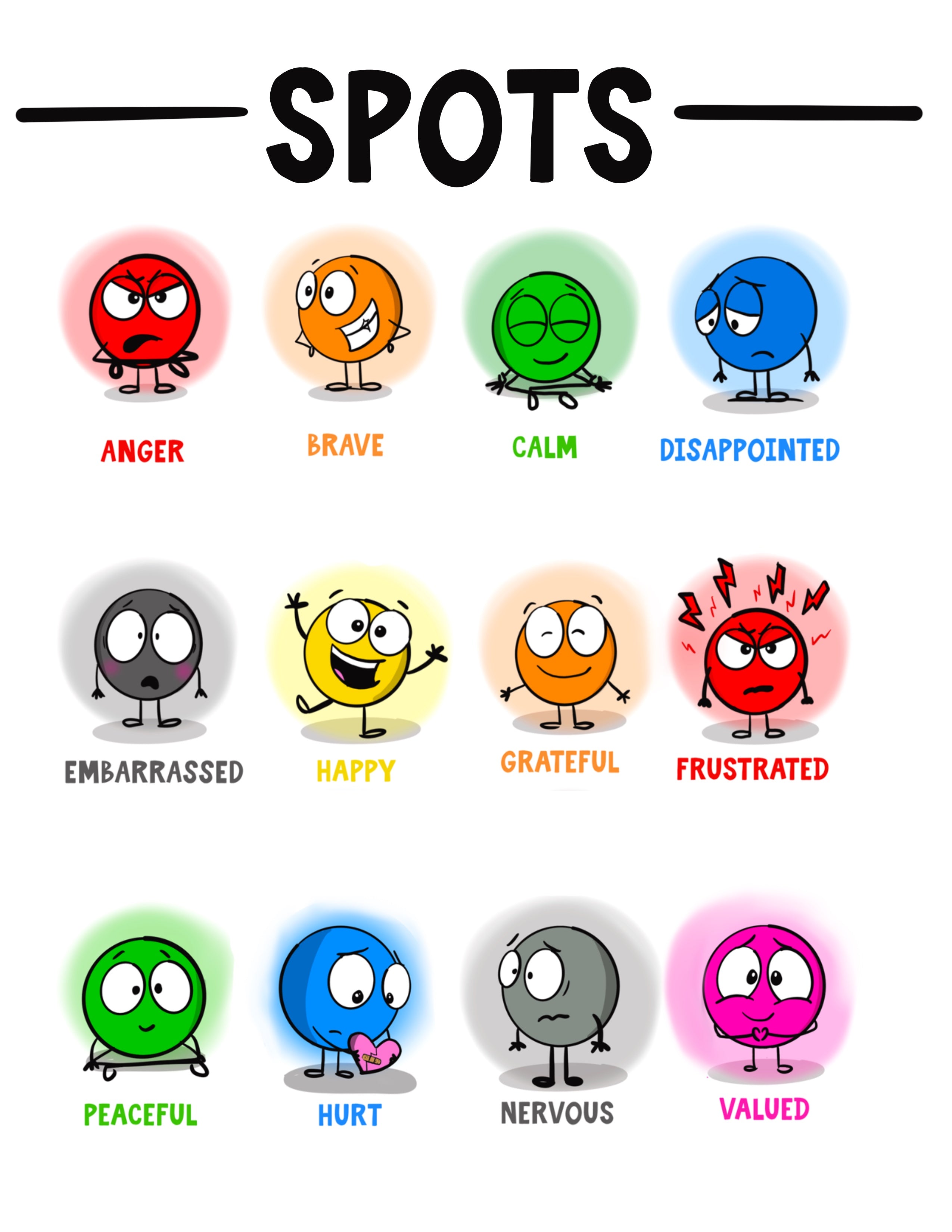 Feelings on Faces Posters Bundle SPOT Digital Download Diane Alber