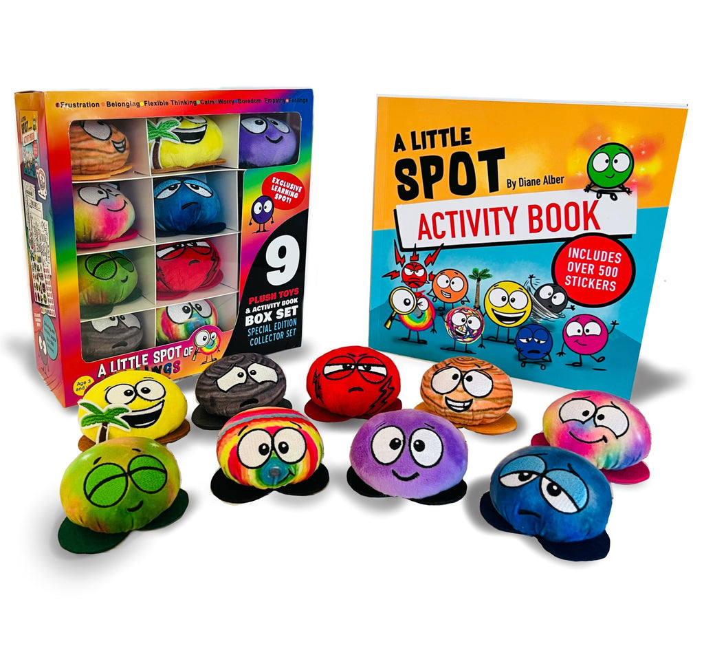 9 MINI Feeling Plush Toys with A Little SPOT of Feelings With Activity Book Box Set