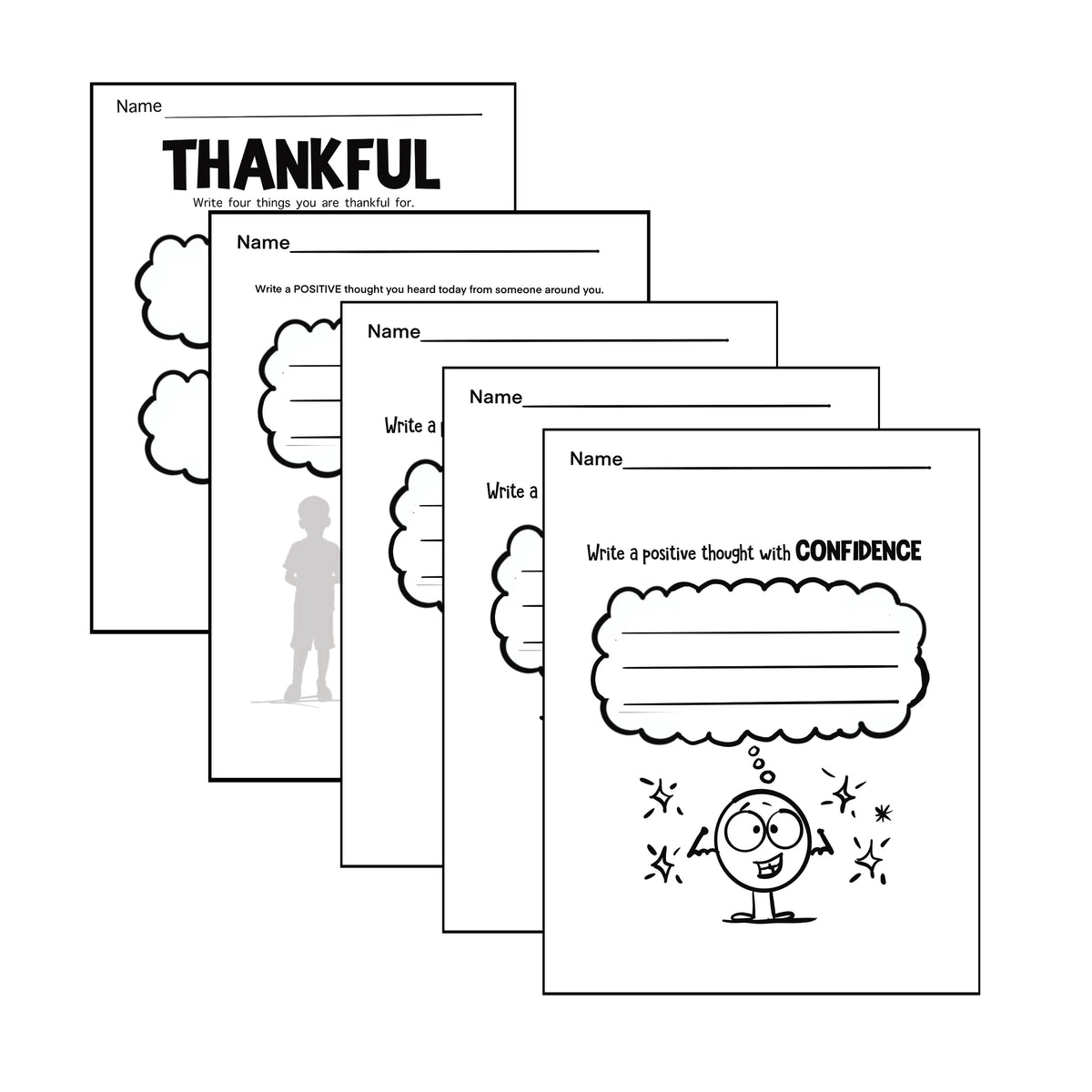 Positive Thinking Worksheets – Diane Alber