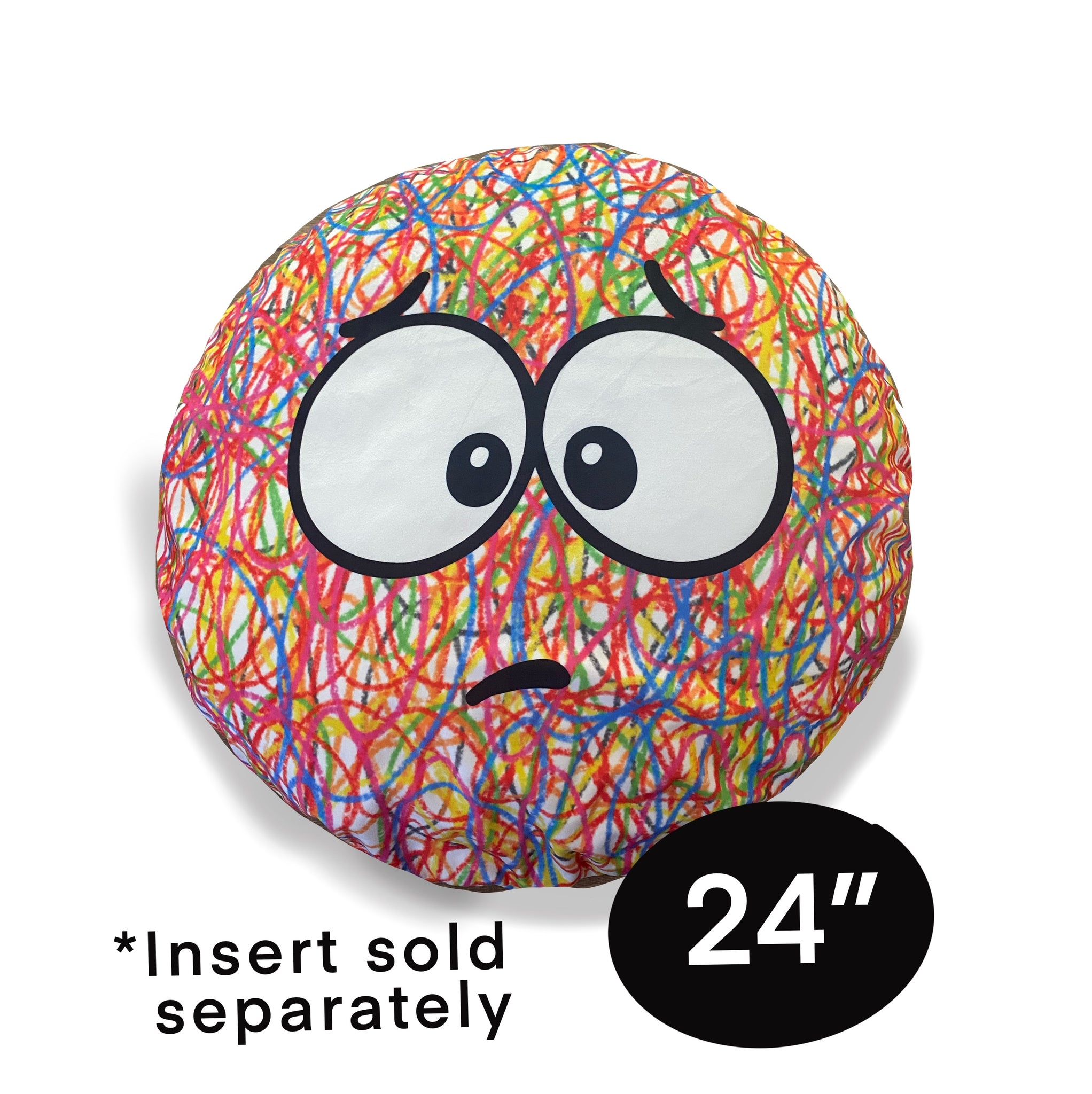 GIANT SCRIBBLE Pillow CASE 24”