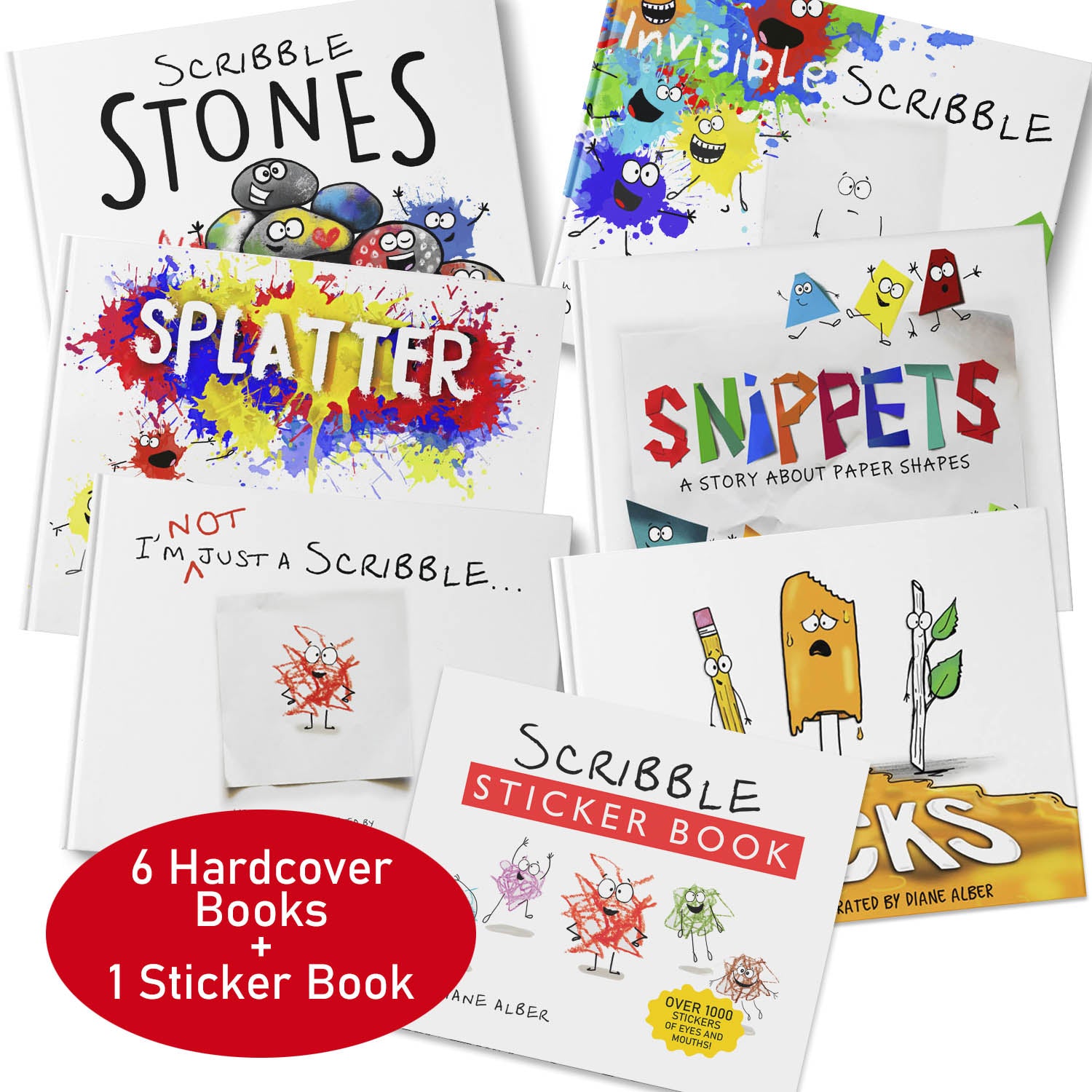 Scribble Series Bundle (6 Book Bundle Plus Sticker Book)